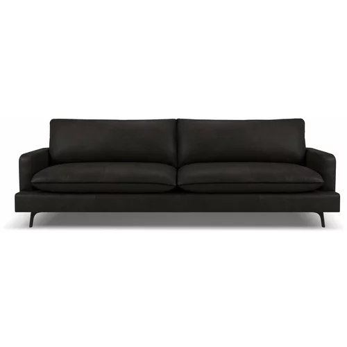 Micadoni Home Tamno siva kožna sofa 260 cm Virna –
