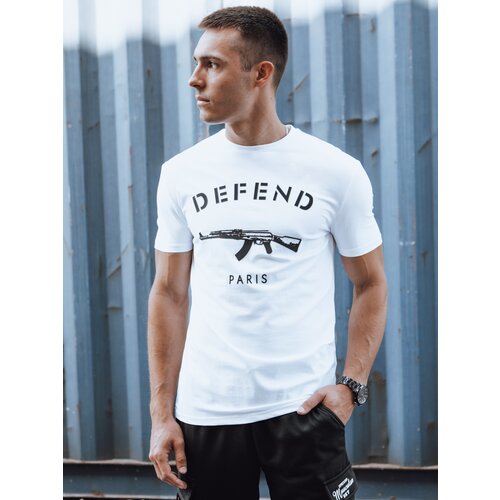 DStreet T-shirt męski z nadrukiem biały Cijene