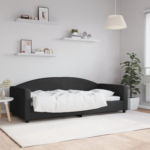  Dnevni krevet crni 90 x 200 cm od tkanine Cene