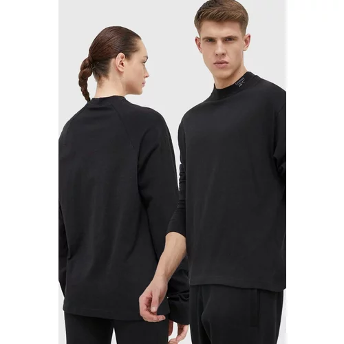 Reebok Classic Pamučna majica dugih rukava boja: crna, jednobojni model