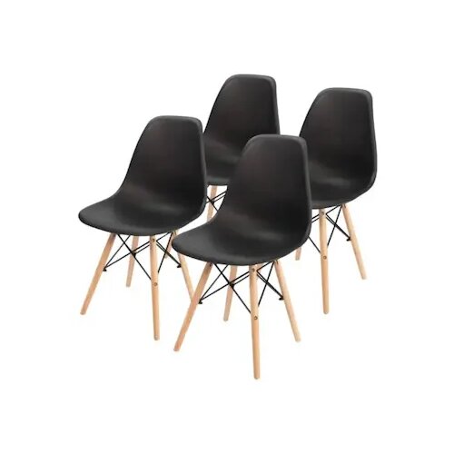  Set plastičnih trpezarijskih stolica Aurora crna 4/1 25-KS006SET Cene