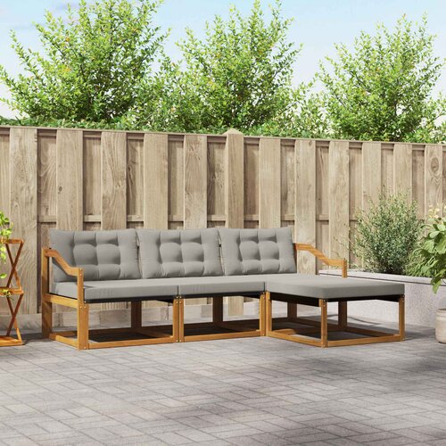  Set vanjskih sofa 4 kom. Prirodna i svjetlosiva Smeđa 245,5 x 162,5 x 73 cm Cene