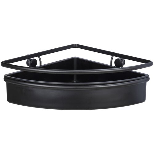 Wenko crna kutna polica za tu&amp;scaron; kabinu Molinella, 30 x 9 cm Slike