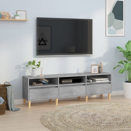 VidaXL TV ormarić boja betona 150x30x44 5 cm od konstruiranog drva Slike