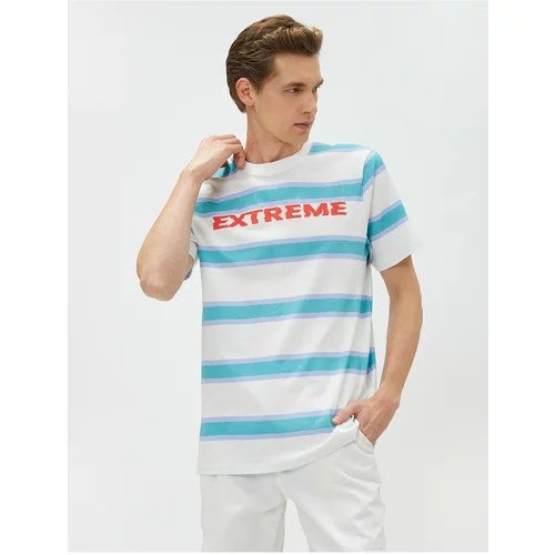 Koton T-Shirt - Turquoise - Regular fit