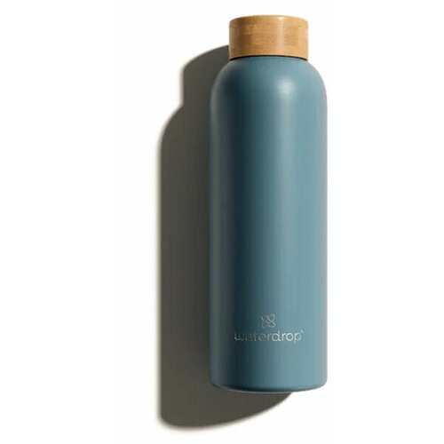 waterdrop Bottle stainless steel turquoise matt 600 ml Slike