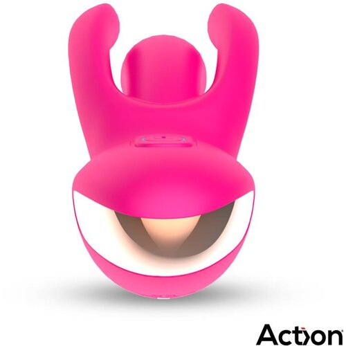 Action Antony Triple Function Double Tapping &amp;amp; Finger Wiggling Vibrator Pink Slike