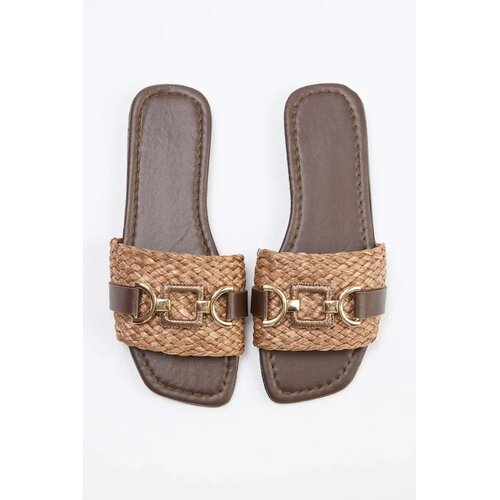 Trendyol Shoes ženske papuče Takss26Te00028, smeđe Slike