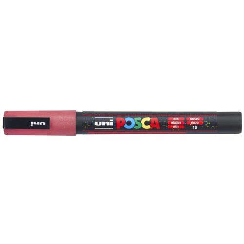 POSCA Uni flomaster; konica 0,9-1,3 mm; rdeč z bleščicami, (22005670) Cene