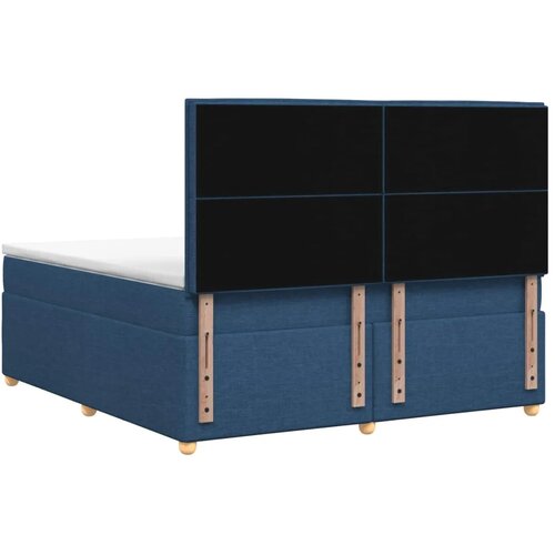  Boxspring krevet s madracem Plava 140 x 190 cm Tkanina - Plava 140 x 190 cm Dizajn linija Slike