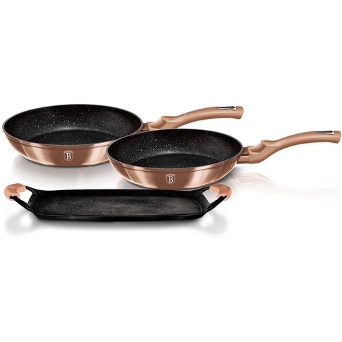 Shumee set granitne poneve + plošča berlinger haus metallic line rose gold BH-1669, (21237430) Cene