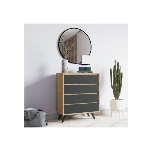 Hanah home komoda suvera oak anthracite Slike