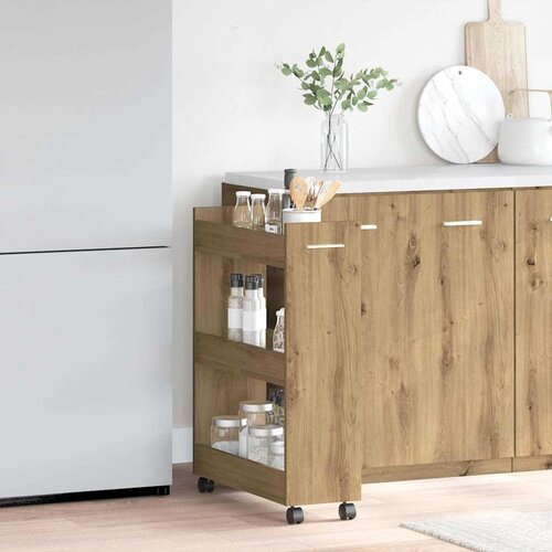  Cabinet s kotačem Umjetnički hrast 60 x 22 x 79 cm Cijene