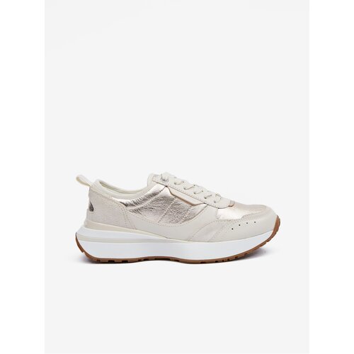 Michael Kors Women's Leather Sneakers in cream-gold Flynn Traine - Women Cijene