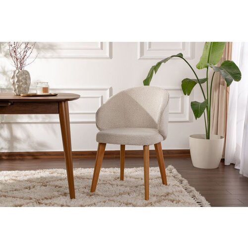 Hanah home stolica bentley - white, dark oak whitedark oak chair set (2 pieces) Cene
