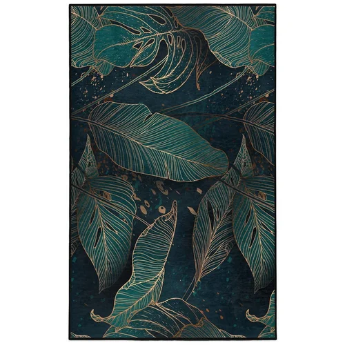 Mila Home Petrolej zeleni perivi tepih 80x150 cm Midnight Jungle –