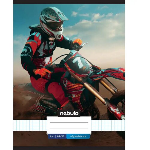 NEBULO &scaron;ivan karo zvezek z motivom motokrosa 87-32 A/4 Cene