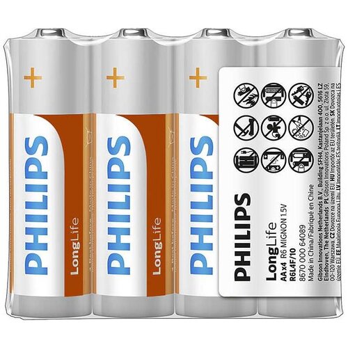 Philips R6L4F/10 - 4 kom cink-hloridnih AA LONGLIFE baterija 1,5V 900mAh Cene