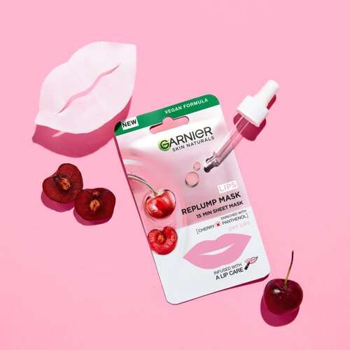 Garnier Skin Naturals Lips Replump Mask maska za nahranjene in polnej&amp;scaron;e ustnice 5 g za ženske Slike