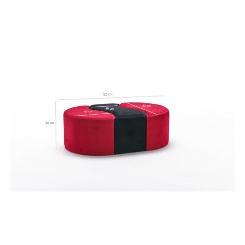Atelier Del Sofa tabure alya puf red black Slike