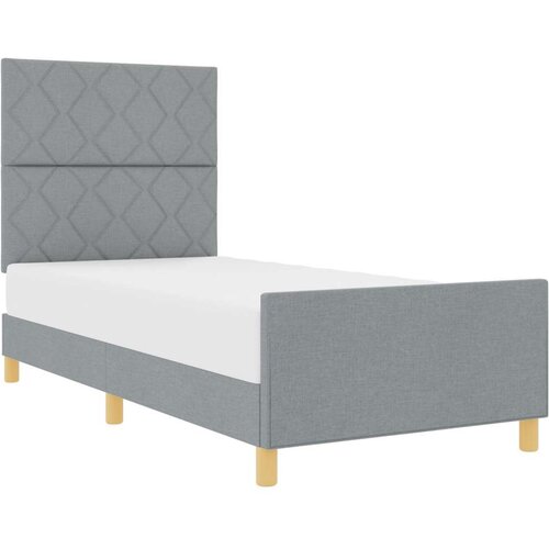  Okvir kreveta Svjetlosiva 100x200 cm Tkanina Slike