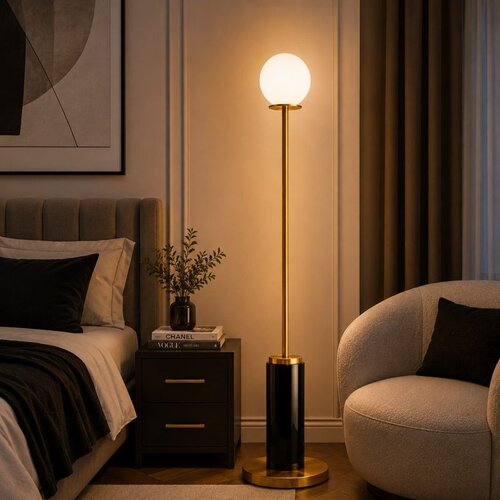Opviq podna lampa Moira-20203, 1 &times; E27, crna Cene
