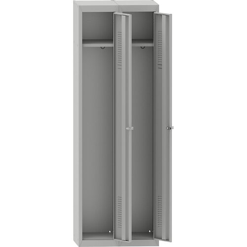  garderobna omara z 2 predelkoma, razstavljena, vxšxg 1800 x 600 x 500 mm, svetlo sive barve Cene
