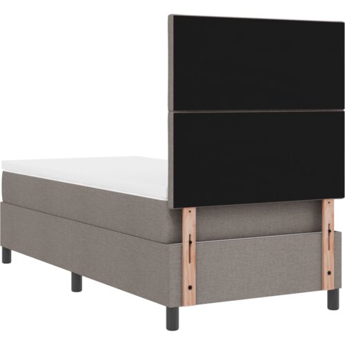 Krevet s podnicom madracem i LED svjetlom taupe 100x200 cm tkanina Slike