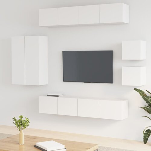  8-dijelni set TV ormarića bijeliod konstruiranog drva Cijene