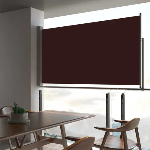 vidaXL uvlačiva bočna tenda za terasu 160 x 300 cm smeđa