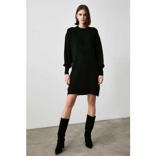 Trendyol Black Knitted Knitwear Dress Slike