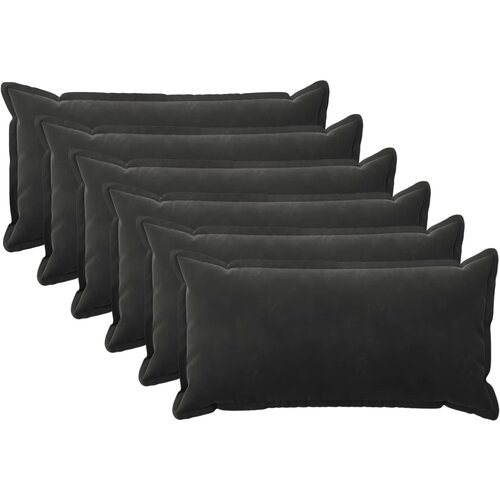  Presvlaka za jastuk 6 pcs HOUTEN Crna 40 x 70 cm Baršun Cene
