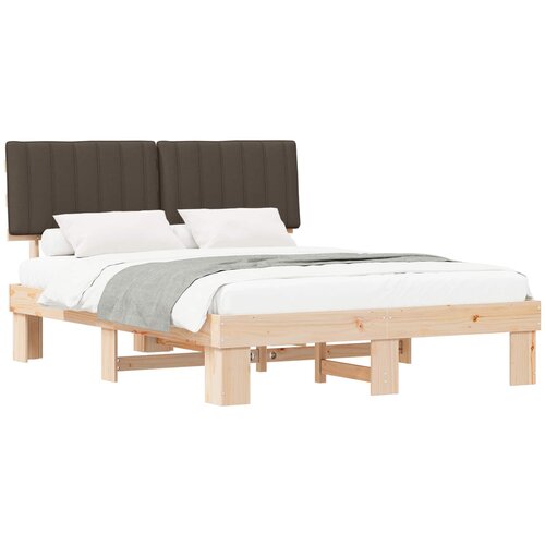 vidaXL Posteljni okvir z oblazinjenim vzglavjem Taupe 150 x 200 cm, (5000102077) Cene