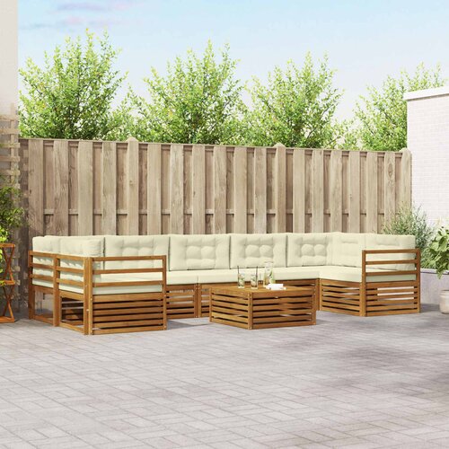  Set vanjskih sofa 8 kom. Prirodna i krem Cene