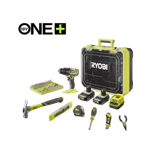 Ryobi set alata u koferu (aku. bušilica plus ručni alat i pribor) ( RDD18-2C20TAH ) Cene