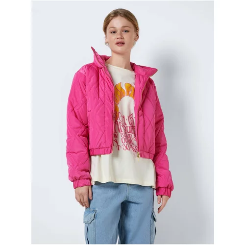 Noisy May Dark pink Ladies Quilted Bomber with Collar Ziggy - Women