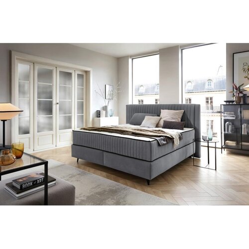 Premium Living Postelja Z Vzmetnico Dream, Temno Siva, 140x200 Slike