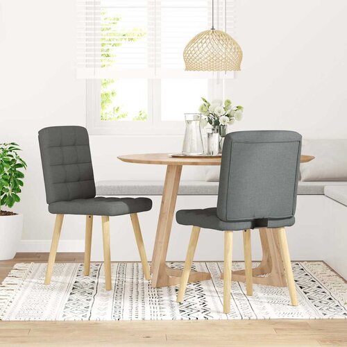 Maison Chic Jedilni stoli - Vzorci stoli 2 kosa temno sivo blago A538, (22032381) Slike