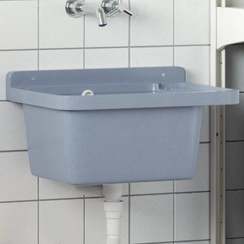  Umivaonik za zidnu montažu sivi 50x35x24 cm od smole Cijene