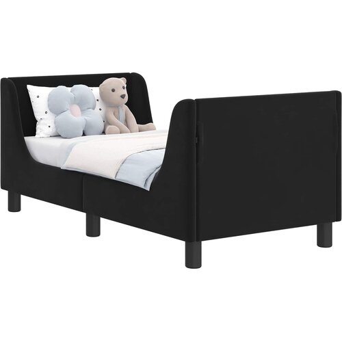  Okvir kreveta za malu djecu s naslonom Crna 70 x 140 cm Bar&amp;scaron;un Slike