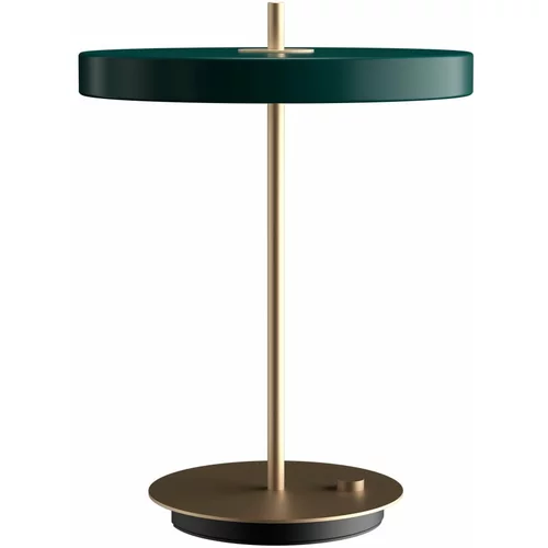 UMAGE Tamno zelena LED stolna lampa s mogućnosti zatamnjivanja s metalnim sjenilom (visina 41,5 cm) Asteria Table –