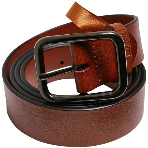 Urban Classics Accessoires Synthetic Leather Thorn Buckle Business Belt brown