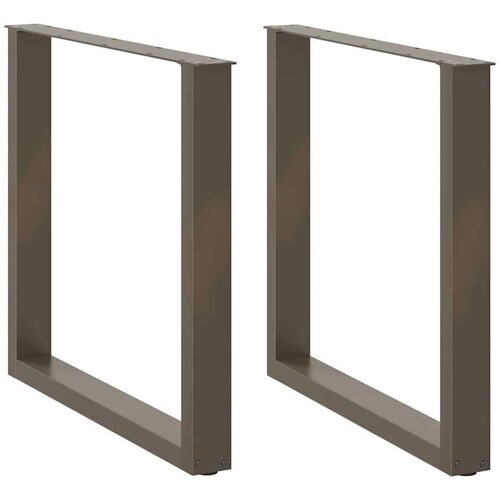 VidaXL Noge za blagovaonski stol U-oblik 2 kom Prirodni čelik 90 x (72-73) cm Čelik - Prirodna 90 x (72-73) cm 2 1 Slike