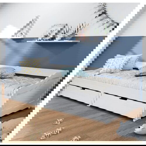 vidaXL Dnevni ležaj s 2 ladice IRUN bijeli 90x200 cm masivna borovina Cijene
