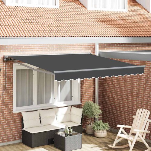 VidaXL retraktilna tenda antracit 300x250 cm poliester in aluminij Slike