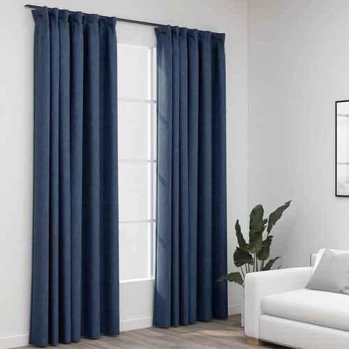  Zavjese za zamračivanje s kukama 2 kom plave 140 x 225 cm Cene