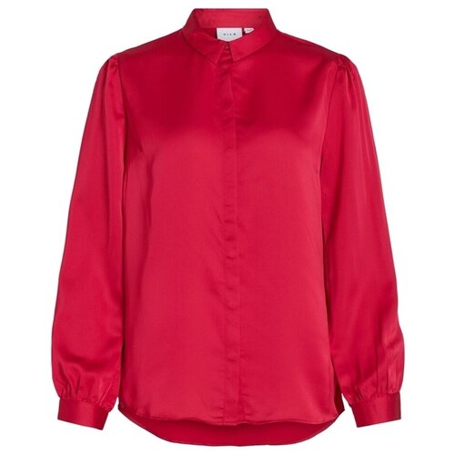 Vila Noos Ellette Satin Shirt - Love Potion Ružičasta Slike
