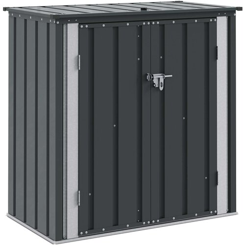  Kutija za spremanje u vrtu Crna 101,5 x 57 x 100,5 cm Čelik Slike
