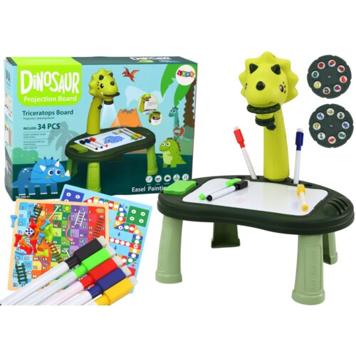  Dinosaur Drawing Projector Game Table 2in1 Chinese Snakes Green Cene