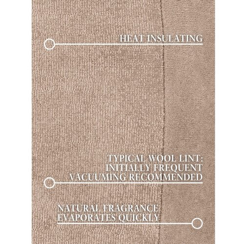Villeroy Boch Bež ročno tkana okrogla preproga iz me&amp;scaron;anice volne &amp;oslash; 160 cm Kari Organic &amp;ndash; Slike